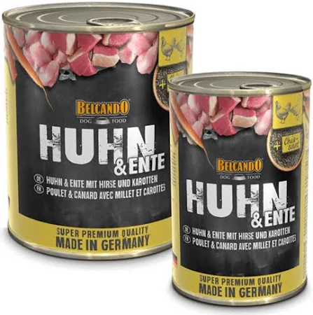 BELCANDO POLLO CON PATO MIJO Y ZANAHORIAS 400 GR Y 800 GR